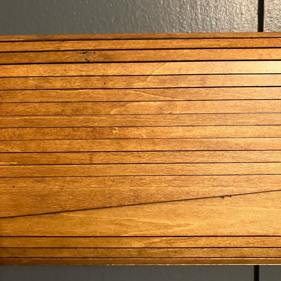 Vintage Style Inge Christopher Zena Wood Convertible Purse / Clutch - Picture 3 of 16